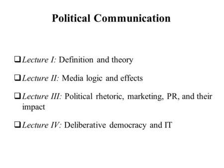 Political Communication