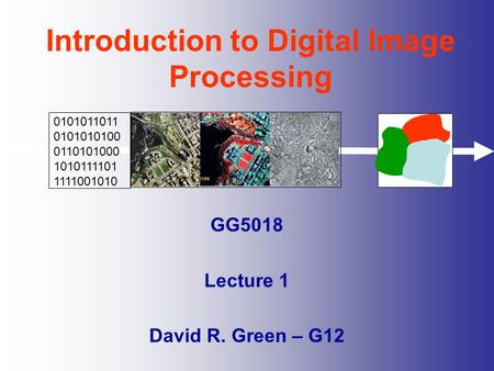 Introduction to Digital Image Processing