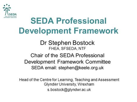 SEDA Professional Development Framework