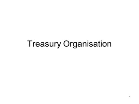 Treasury Organisation