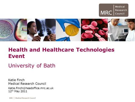 Health and Healthcare Technologies Event University of Bath