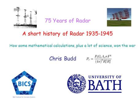 A short history of Radar