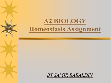 A2 BIOLOGY Homeostasis Assignment