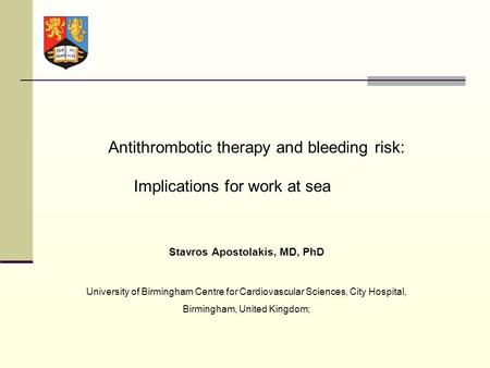 Stavros Apostolakis, MD, PhD