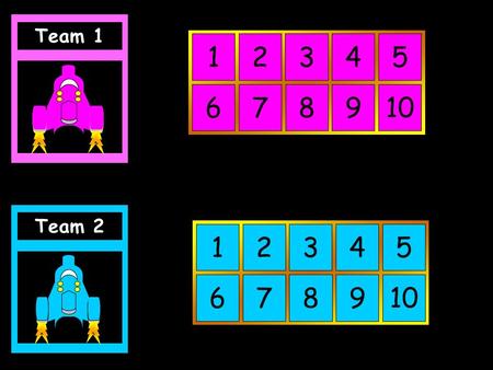 Team 1 Team 2 1 2345 678910 12345 6789 Guidelines Slide 1 – Numbers are hyperlinked to slides, you can edit the information on each slide – to include.