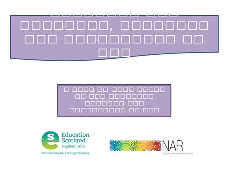 Planning for Learning, Teaching and Assessment in RME