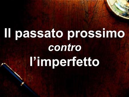 Il passato prossimo contro limperfetto. Il passato prossimo The passato prossimo is used to talk about: Specific completed actions – Ho viaggiato in aereo.