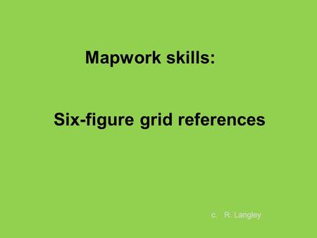 Six-figure grid references