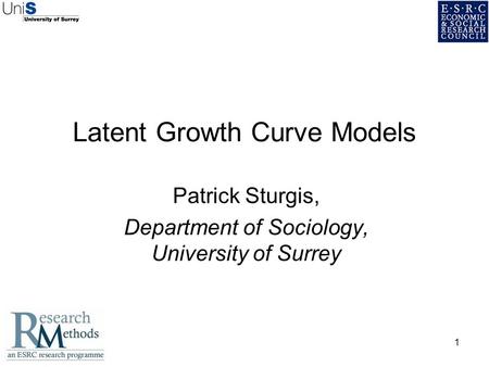 Latent Growth Curve Models