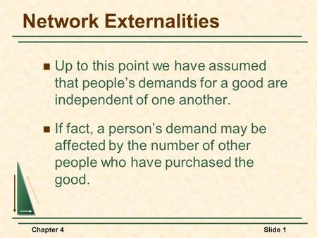 Network Externalities