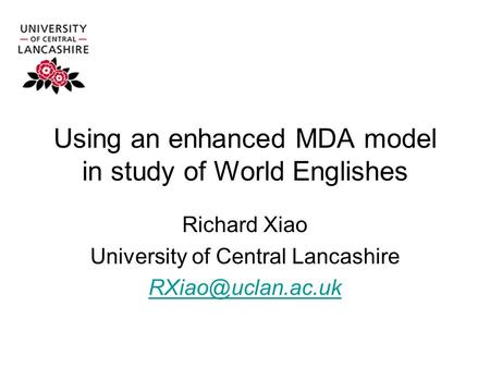 Using an enhanced MDA model in study of World Englishes