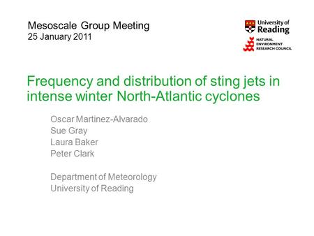 Mesoscale Group Meeting