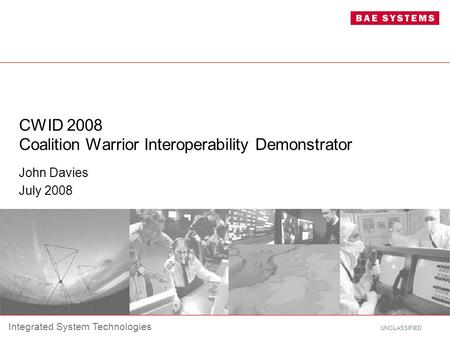 Coalition Warrior Interoperability Demonstrator