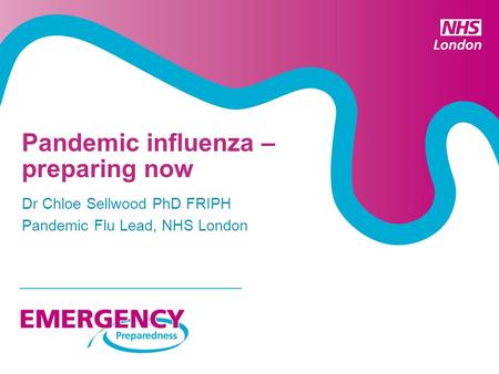 Pandemic influenza – preparing now