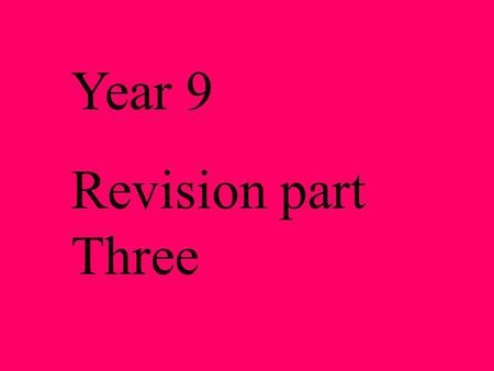 Year 9 Revision part Three. Orphan and alone POOR HEALTH CHOICES.