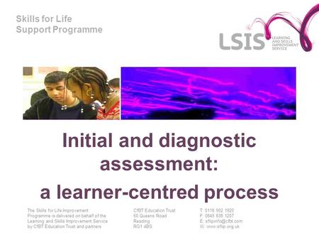 Initial and diagnostic assessment: a learner-centred process