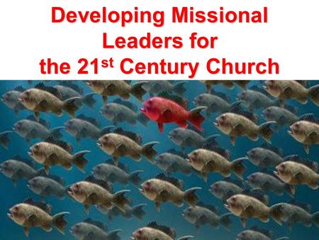 Developing Missional Leaders for the 21 st Century Church.