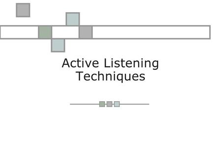 Active Listening Techniques