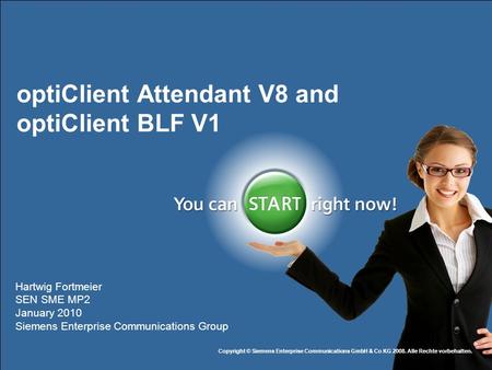 optiClient Attendant V8 and optiClient BLF V1