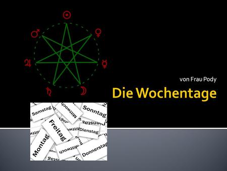 Von Frau Pody. Reference to the moon and moon cycle with its 12 phases. Hence: Monat = month. Each one of these phases is subdivided into four parts,