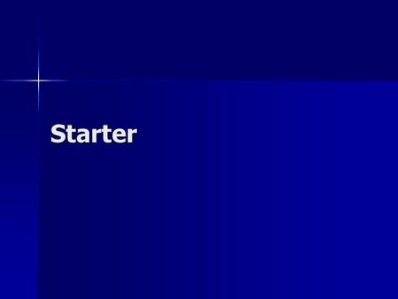 Starter. What do you think these words mean? 1 maanantai 2 tiistai 3 keskivikko 4 torstai 5 perjantai 6 lauantai 7 sunnuntai.