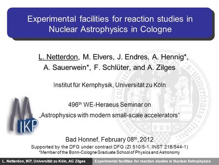 L. Netterdon, M. Elvers, J. Endres, A. Hennig*,