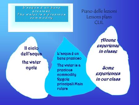 Piano delle lezioni Lessons plans CLIL