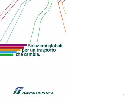 1. 2 Our Mission: OMNIA LOGISTICA is: A company of the group FERROVIE DELLO STATO S.p.A. active in the field of planning and management of systems for.