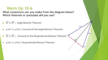 Warm Up 10-6. Announcements  Test Friday  HW: TEXAS Practice test Pg. 188 #1-5.