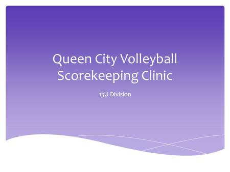 Queen City Volleyball Scorekeeping Clinic