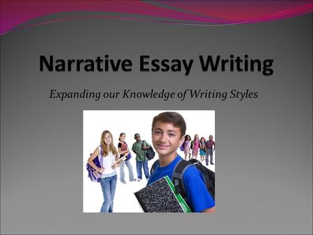 Expanding our Knowledge of Writing Styles.  Has similar features as a narrative paragraph  Introduction, Body, Conclusion  First person  Main idea.