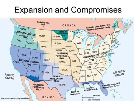 Expansion and Compromises. Louisiana Purchase, 1803.