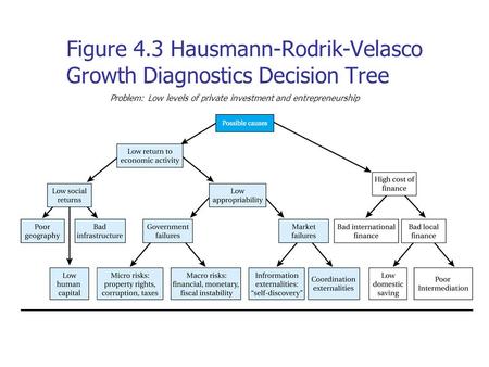 Figure 4.3 Hausmann-Rodrik-Velasco Growth Diagnostics Decision Tree Problem: Low levels of private investment and entrepreneurship.