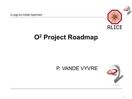 O 2 Project Roadmap P. VANDE VYVRE 1. O2 Project: What’s Next ? 2 O2 Plenary | 11 March 2015 | P. Vande Vyvre TDR close to its final state and its submission.