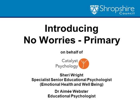 Introducing No Worries - Primary