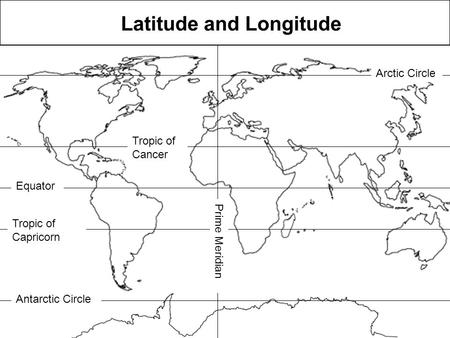 Latitude and Longitude