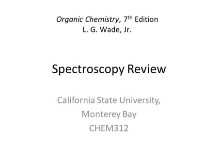 California State University, Monterey Bay CHEM312