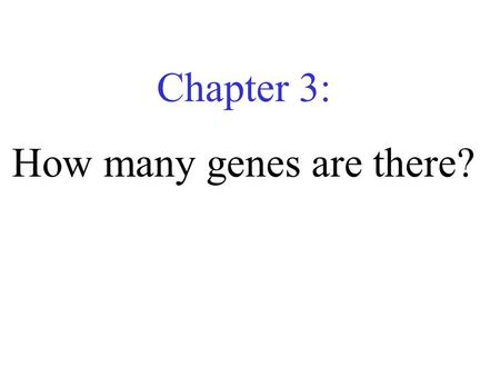 How many genes are there?