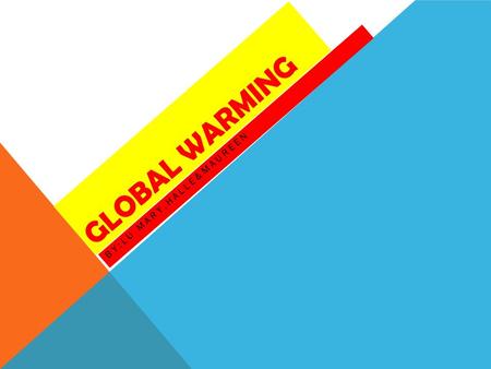 GLOBAL WARMING BY:LU MARY,HALLE&MAUREEN. PROBLEMS OF GLOBAL WARMING Deadly heat waves Bad Air, Allergy and Asthma Dangerous Weather Events Infection Disease.