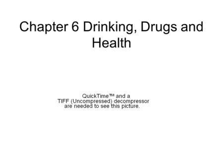 Chapter 6 Drinking, Drugs and Health. The risk of drinking… BAC slightly above.05% = chance of an accident doubles.10% = six times as great.15% = 25X.