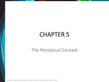 The Perceptual Context