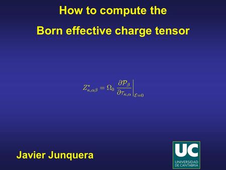 Born effective charge tensor