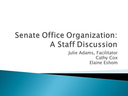 Julie Adams, Facilitator Cathy Cox Elaine Eshom. Introductions Purpose Agenda – Resource Development—Your Role – Master Calendaring – Frequently Used.