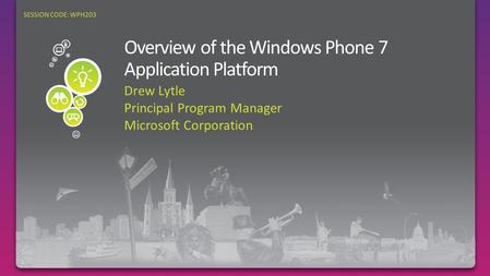 Drew Lytle Principal Program Manager Microsoft Corporation SESSION CODE: WPH203.