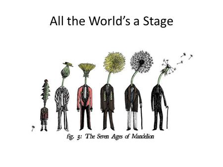 All the World’s a Stage. All the World’s God’s Stage When the L ORD began to speak through Hosea, the L ORD said to him, ‘Go, marry a promiscuous woman.