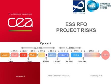 ESS RFQ PROJECT RISKS Anne-Catherine CHAUVEAU 14 January 2016.