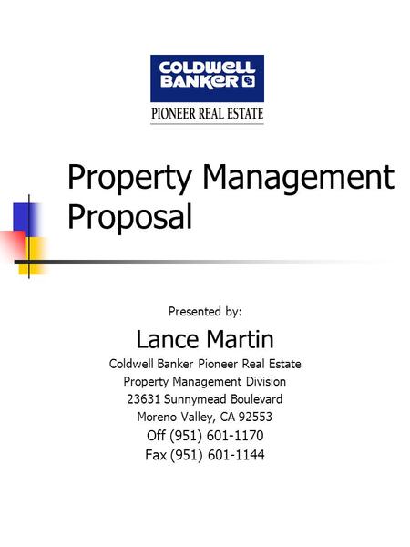 Property Management Proposal