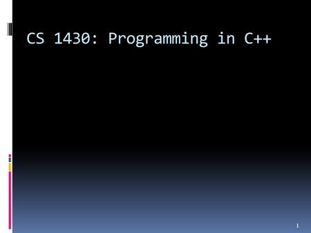 1 CS 1430: Programming in C++. 2 Input: 45.5 55 60.5 39.5 -1 Input ends with -1 Sentinel-Controlled Loop Input: 4 45.5 55 60.5 39.5 Input begins with.