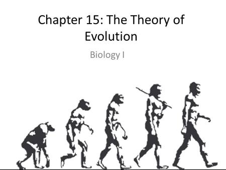 Chapter 15: The Theory of Evolution