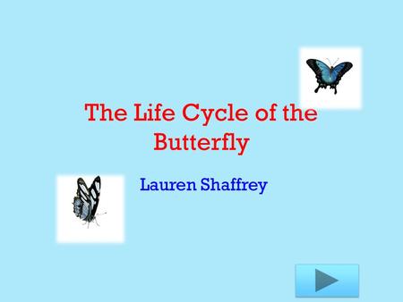 The Life Cycle of the Butterfly Lauren Shaffrey. The Life Cycle of the Butterfly Content Area: Science Grade Level: 1 st grade Lesson Summary: The purpose.